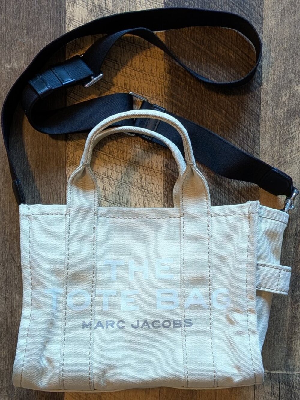 Marc Jacobs The Canvas Small Tote Bag Beige Crossbody - Picture 2 of 11